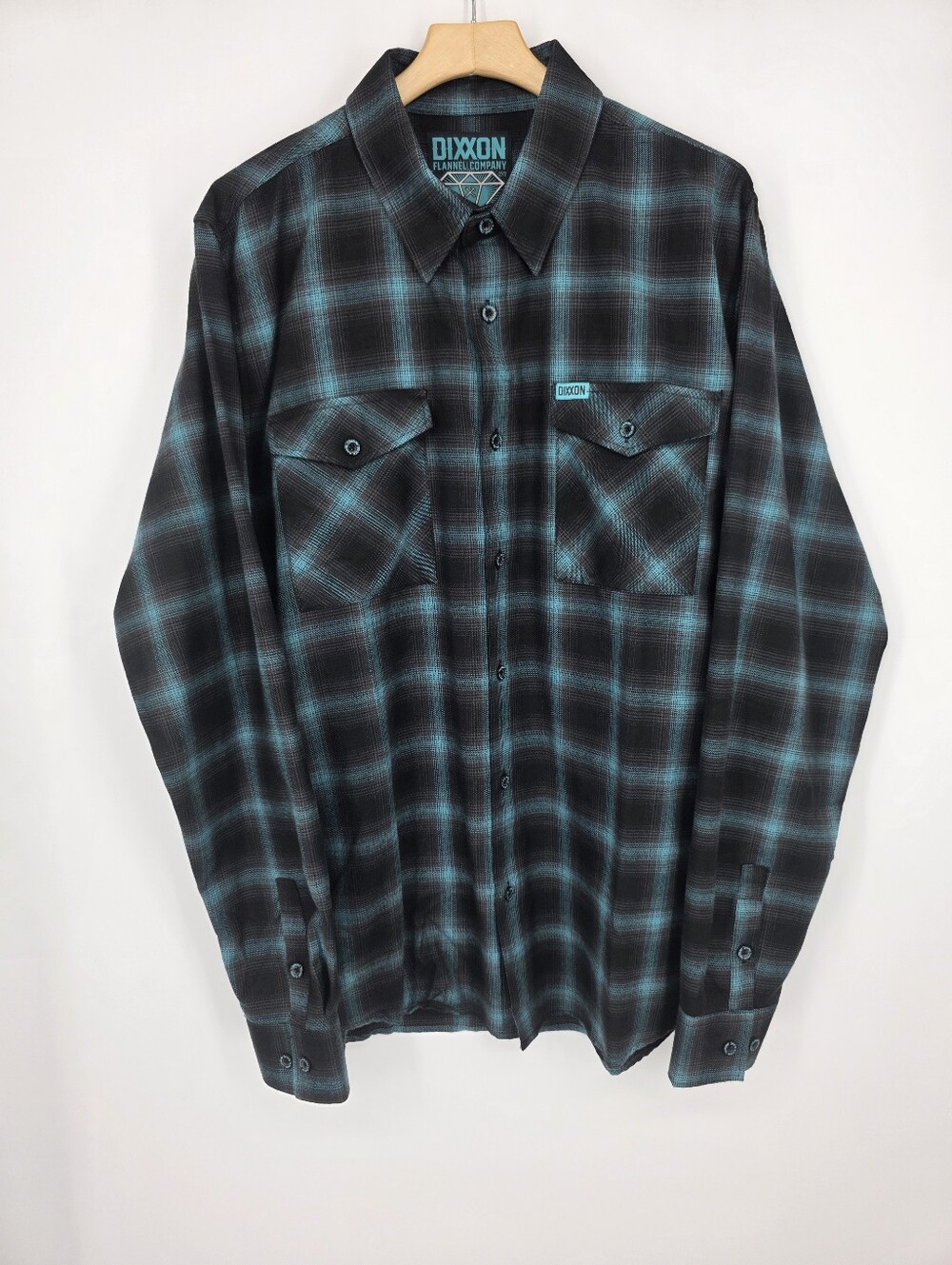Dixxon Flannel Company The Diamond Flannel Button-duwn Shirt 2XLT Black/blue